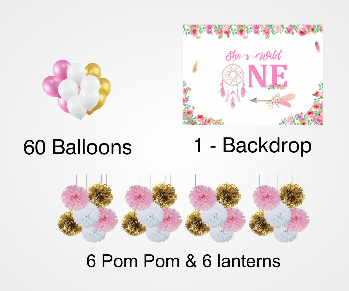 Wild One Birthday Party Decoration Kit