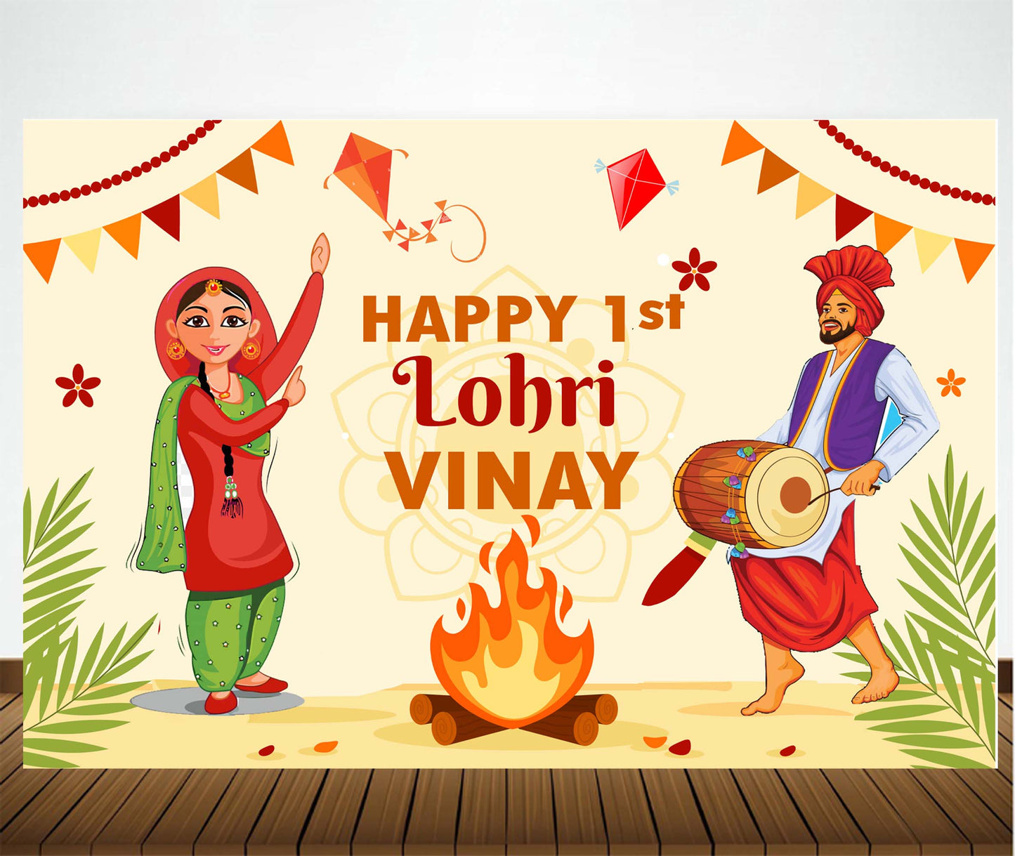 Lohri Party Backdrop For Kids