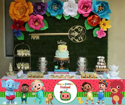 Cocomelon Theme Birthday Long Banner for Decoration