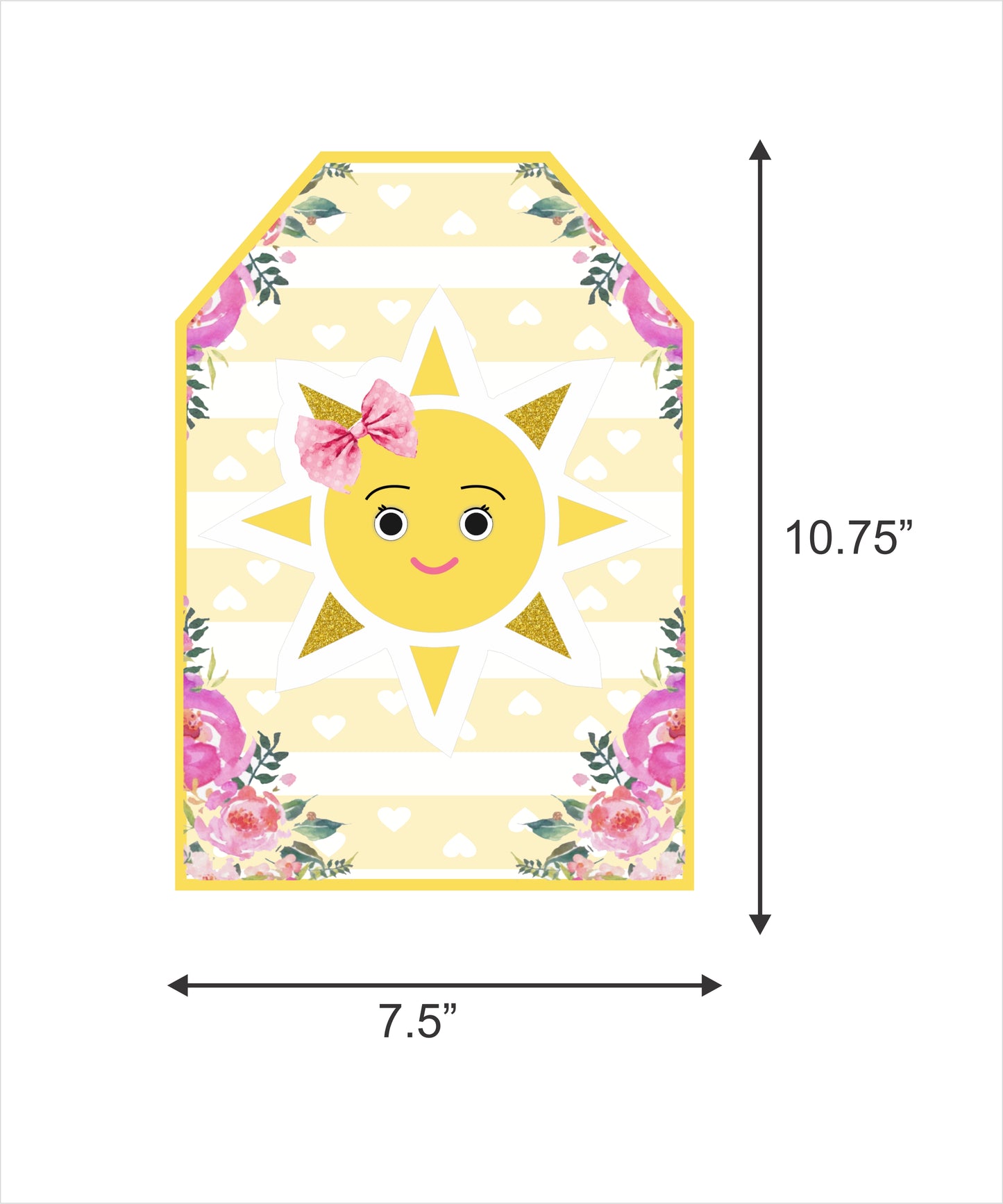 Sunshine Theme Birthday Party Paper Door Banner for Wall Decoration