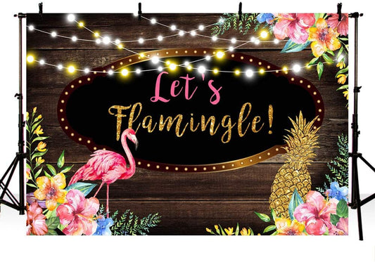 Flamingo Theme Birthday Party Backdrop