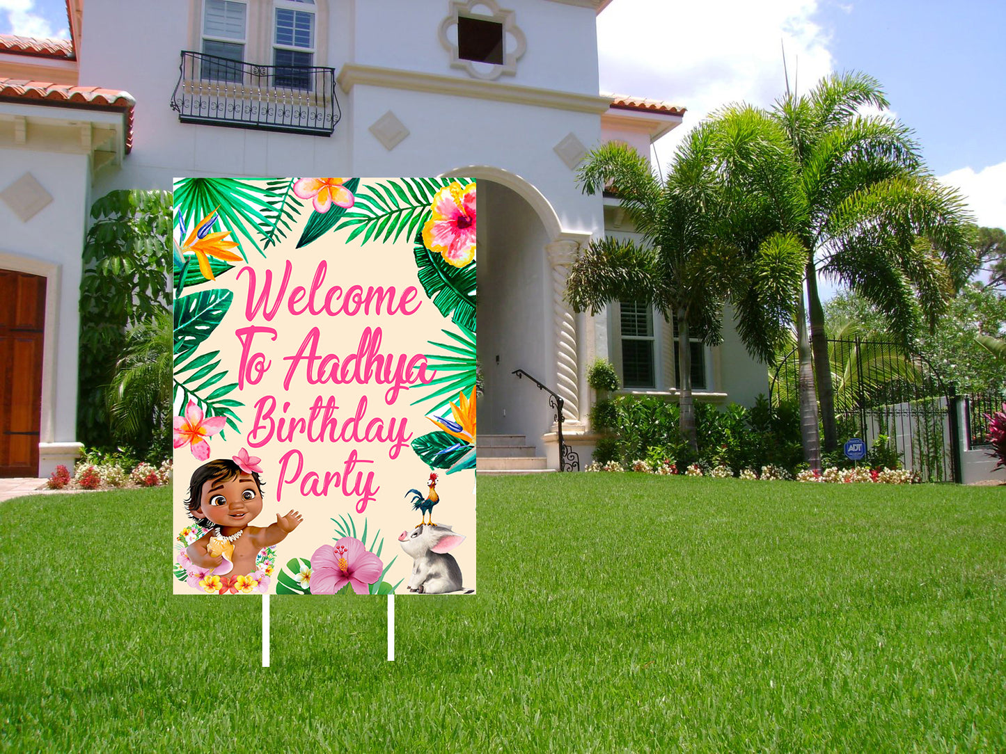 Moana Theme Birthday Party Welcome Board