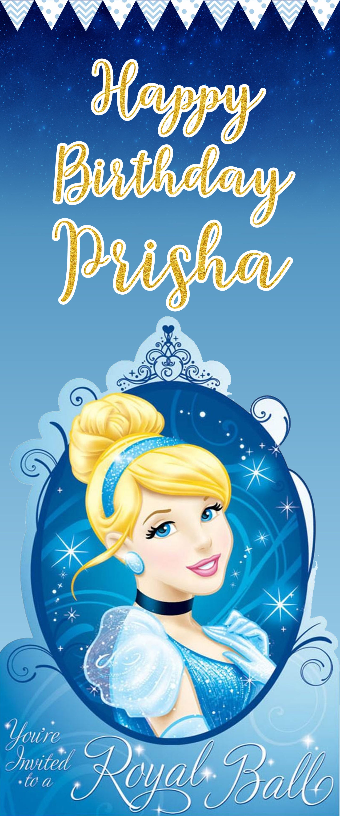 Cinderella Welcome Banner Roll up Standee (with stand)