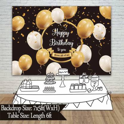 Birthday Party Backdrop Banner