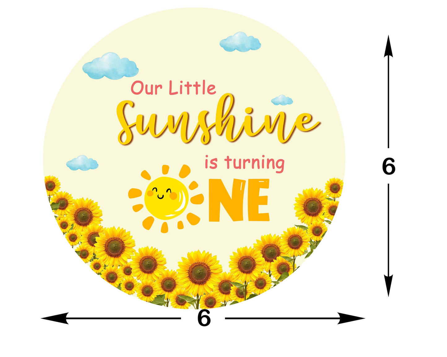 Sunshine Theme Birthday Party Backdrop
