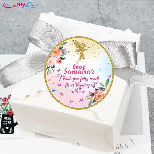 Butterflies & Fairies Theme Birthday Party Thank You Gift Tags