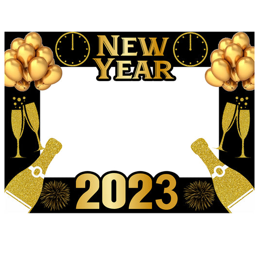 New Year Party Selfie Photo Booth Frame & Props