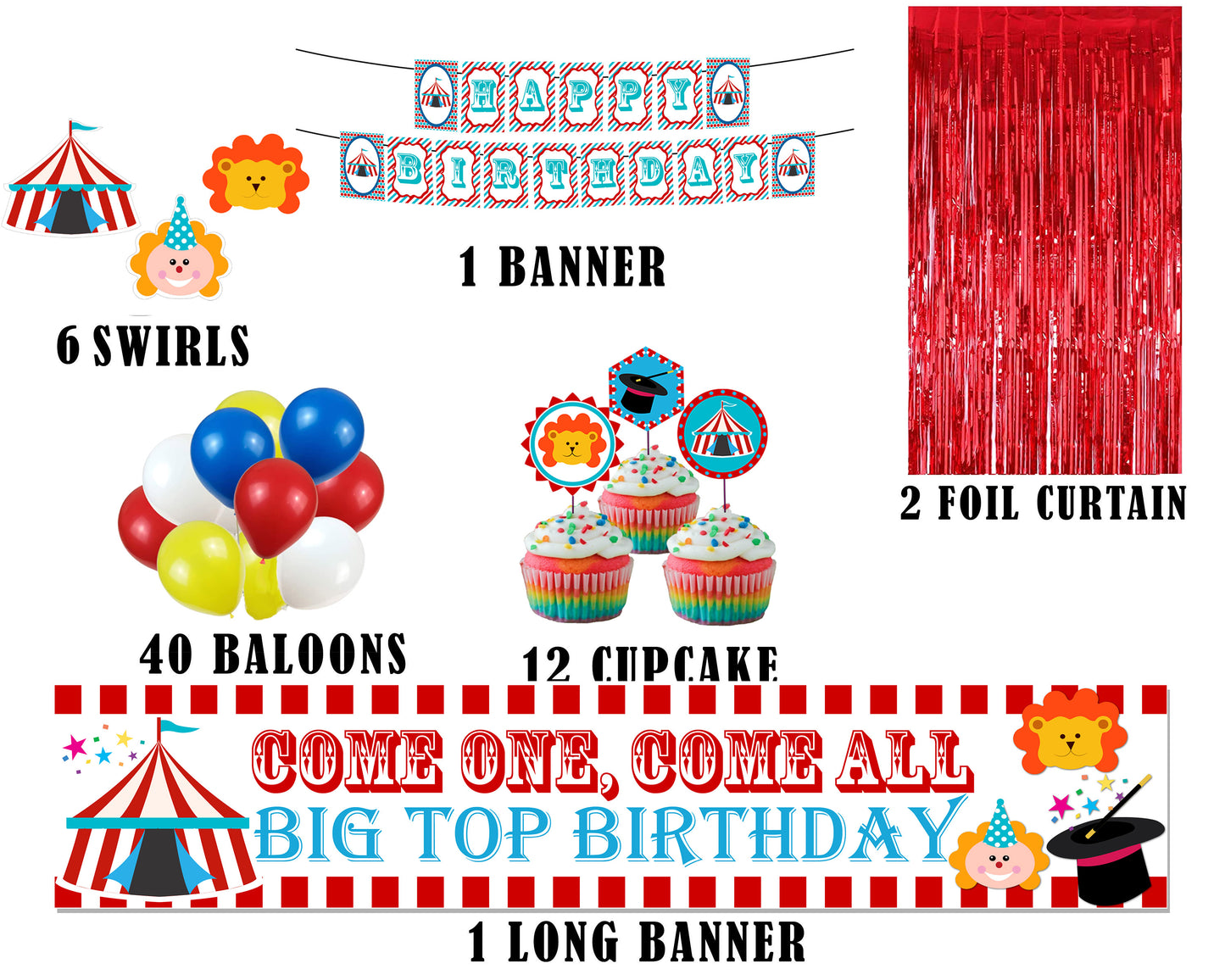 Carnival Theme Complete Party Kit Decorations