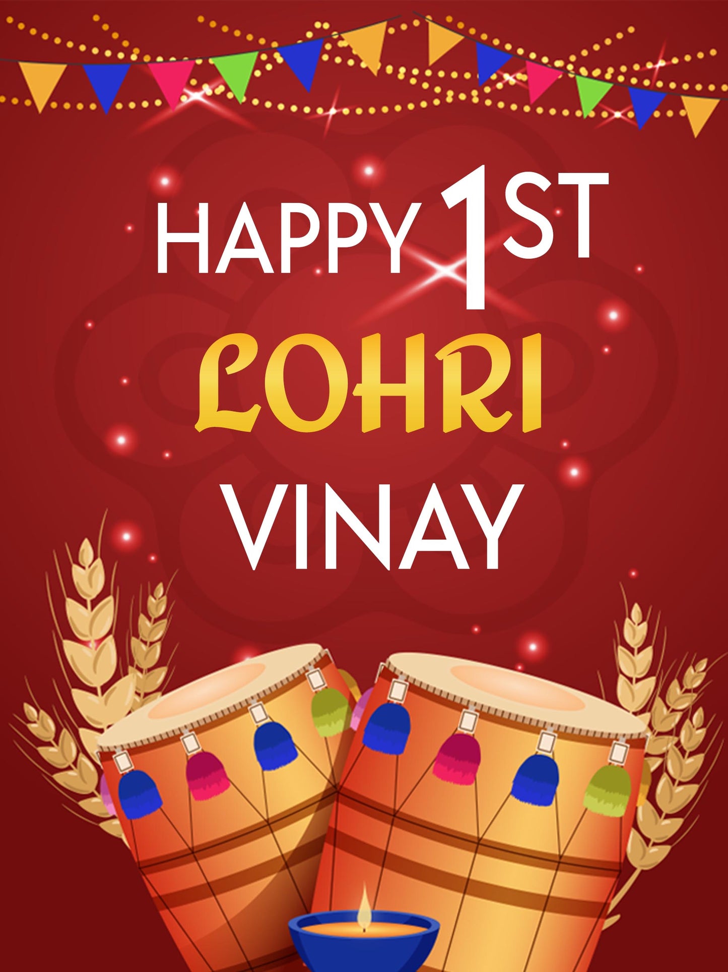 Lohri Party Welcome Board for Kids
