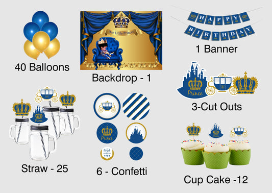 Prince Birthday Complete Party Kit