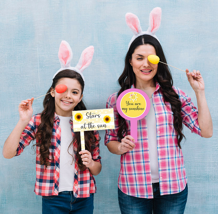 Sunshine Theme Birthday Party Selfie Photo Booth Frame & Props