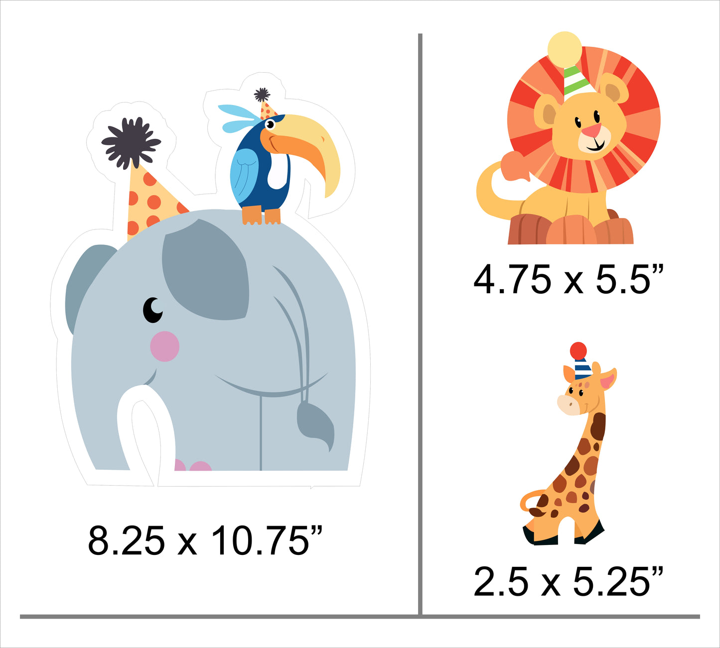 Jungle theme Birthday Party Table Toppers for Decoration