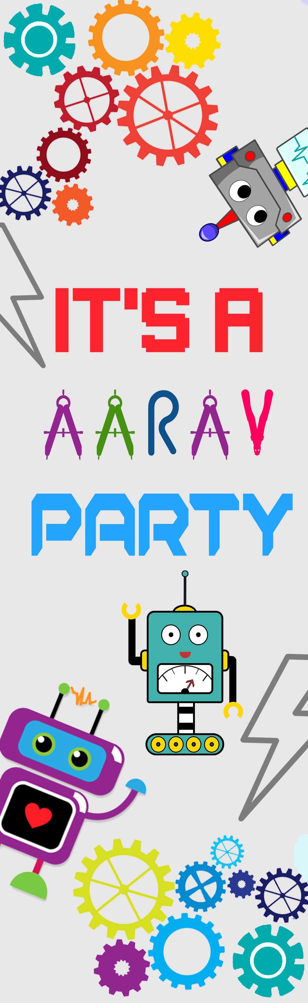 Robot Welcome Banner Roll up Standee (with stand)