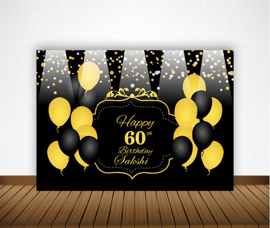 60th Birthday Party Backdrop