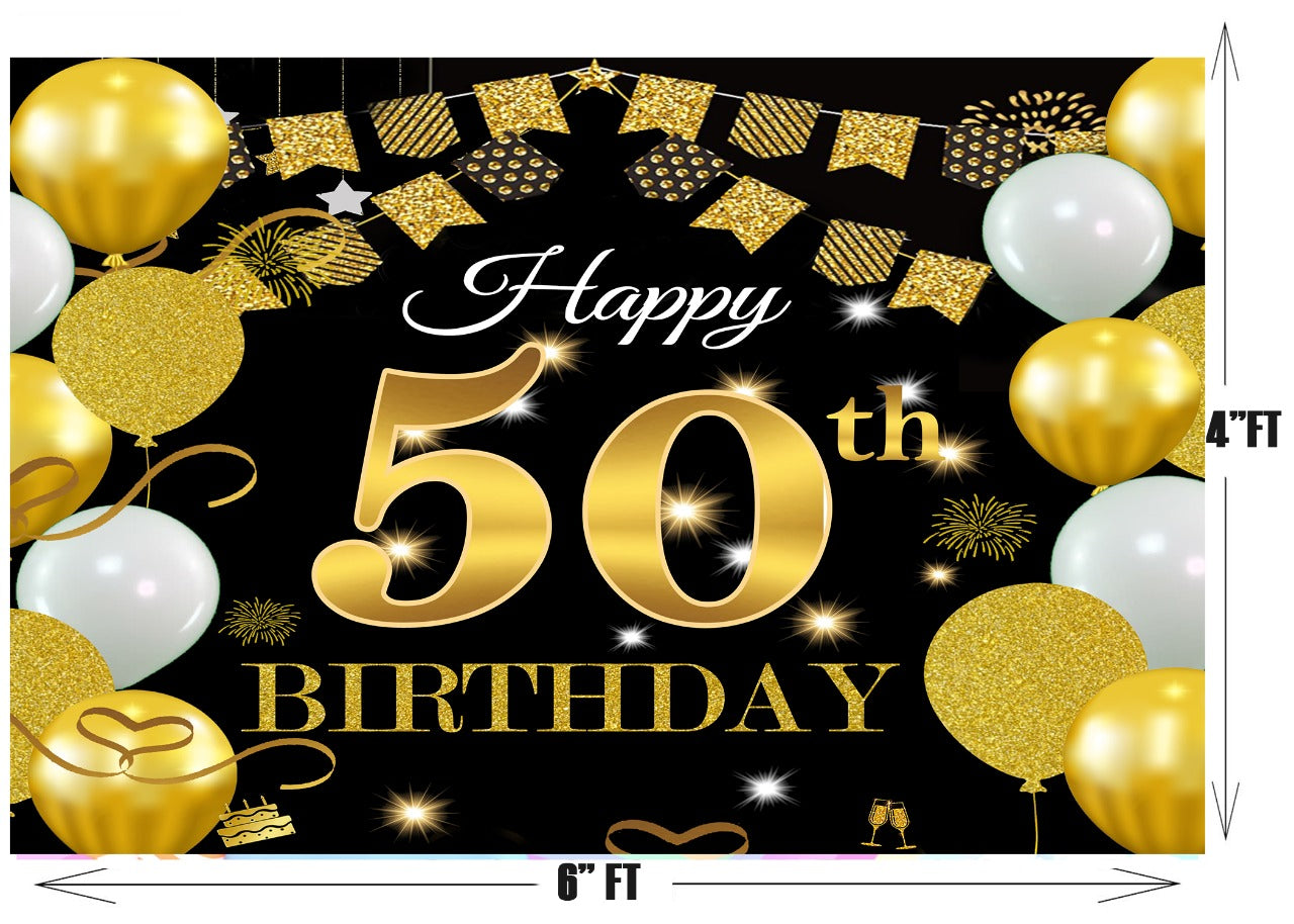 50th Birthday Party Backdrop