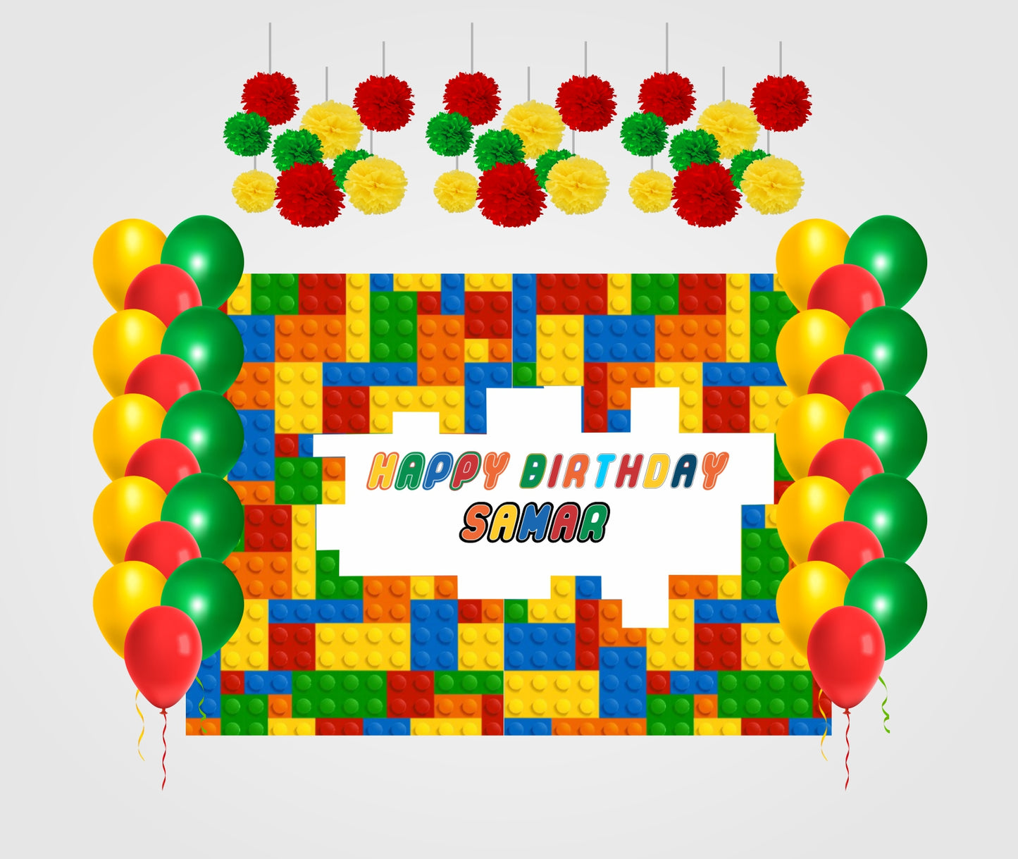 Lego Theme Birthday Party Complete Decoration Kit