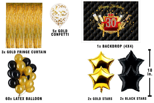 30th Birthday Party Decorations Complete Set