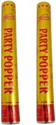 Party Popper Set -Golden Party Poppers Fun Glitter Confetti Sparkle (Pack Of 2)
