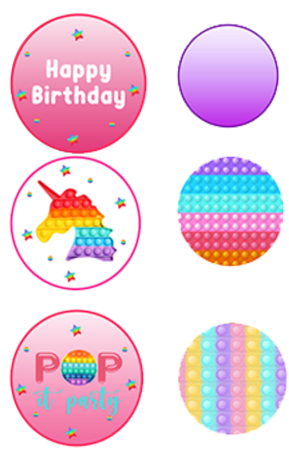 Pop It Theme Birthday Party Table Confetti