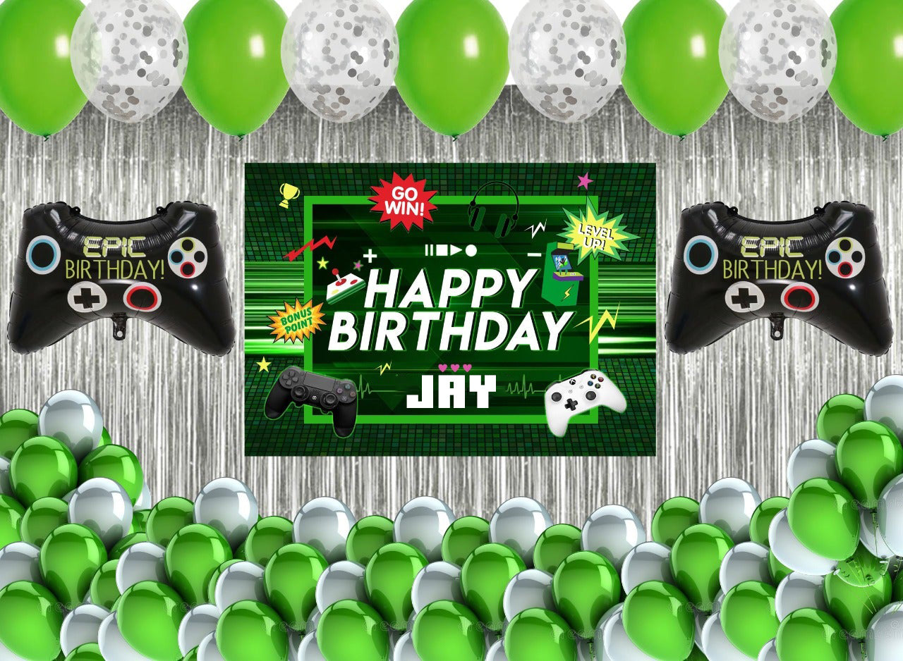 Gaming Theme Birthday Party Decorations Complete Set