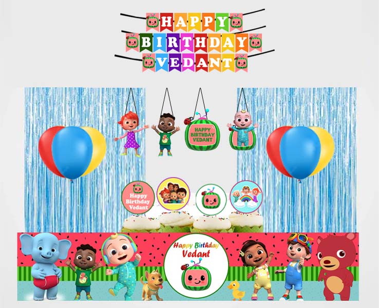 Cocomelon Theme Birthday Party Decoration Kit