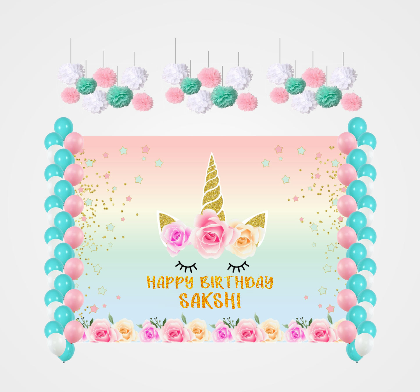 Unicorn Theme Birthday Party Complete Decoration Kit