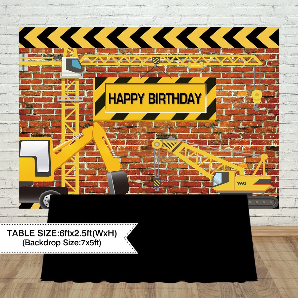 Construction Birthday Party Backdrop