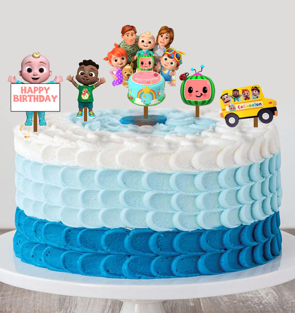 Cocomelon Theme Birthday Party Cake Topper