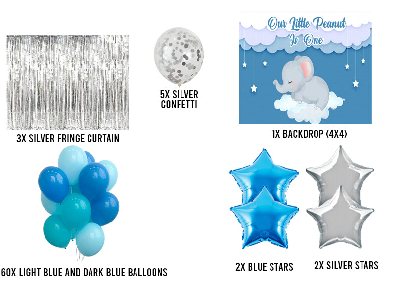 Elephant Theme Birthday Party Decorations Complete Set