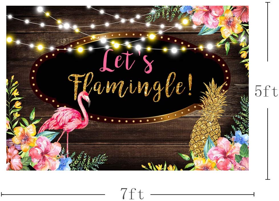 Flamingo Theme Birthday Party Backdrop
