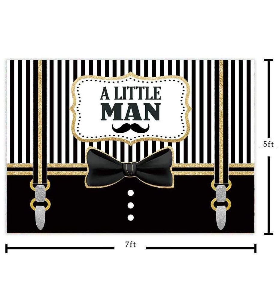 Little Man Theme Party Backdrop