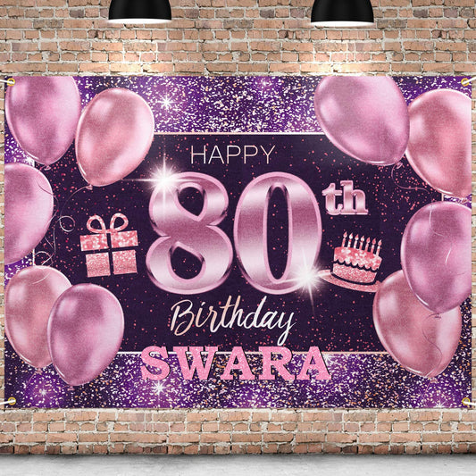 80th Birthday Party Backdrop