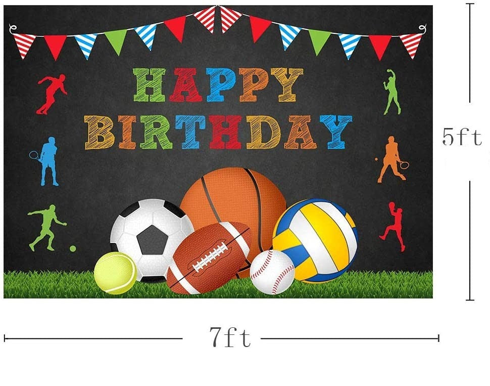 Sports Theme Birthday Party Backdrop
