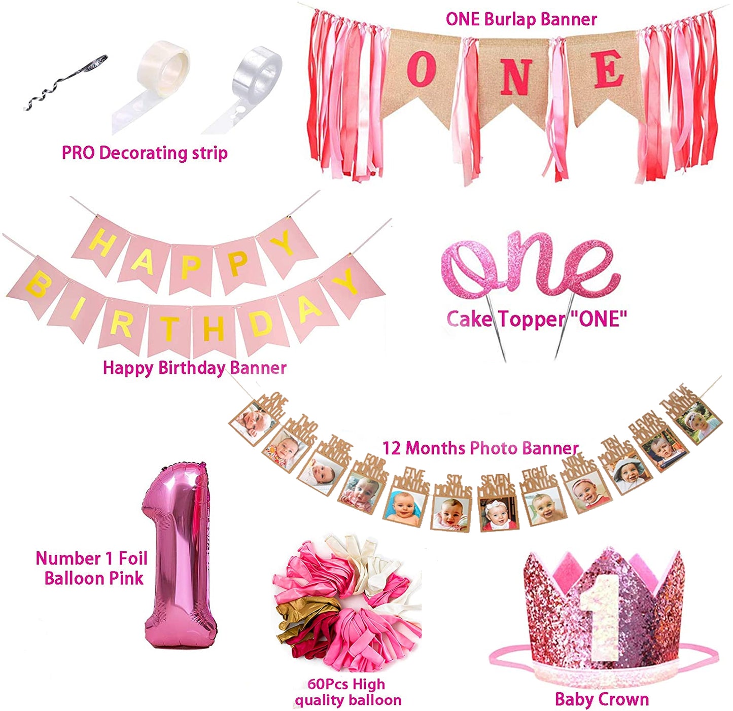 First Birthday Decoration For Girl
