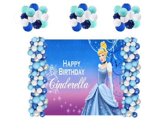 Cinderella Theme Birthday Party Complete Decoration Kit