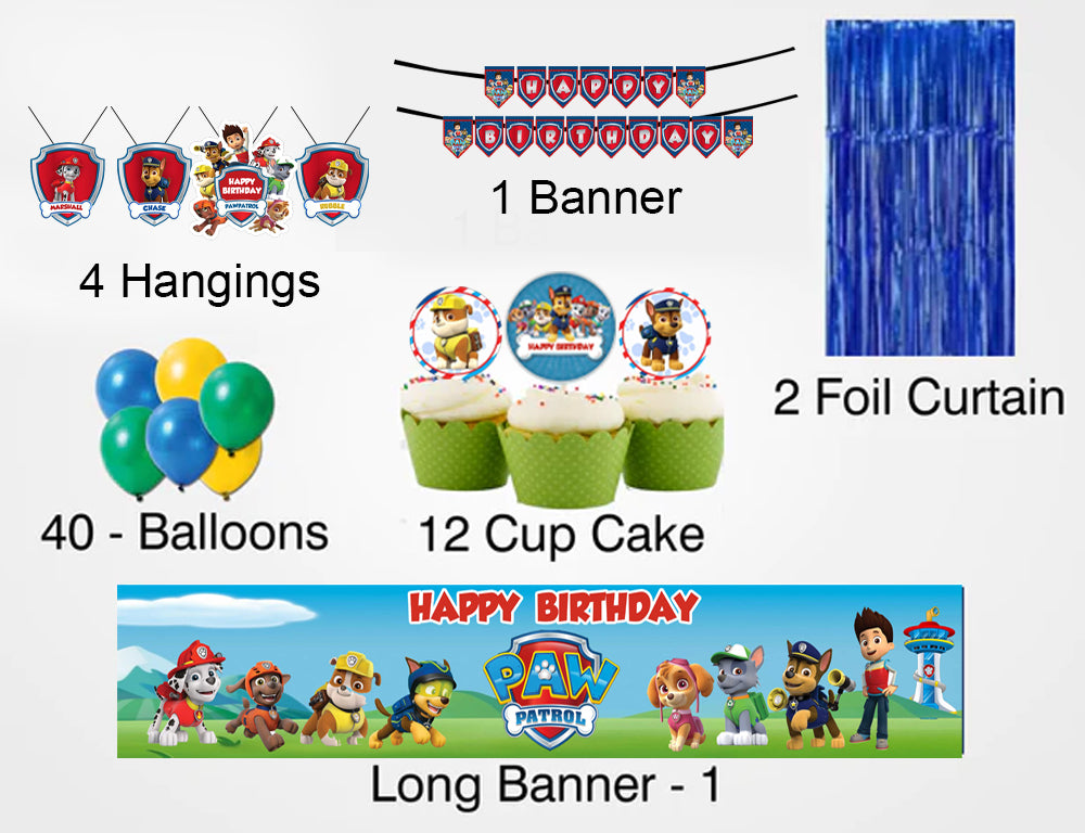 Paw Patrol Theme Birthday Party Decoration Kit