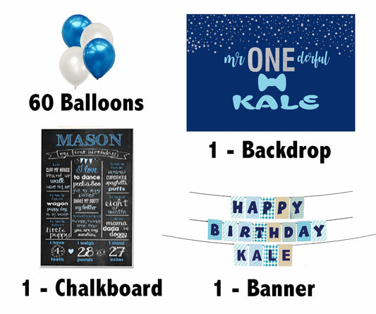 One is Fun Birthday Boys Complete Kit