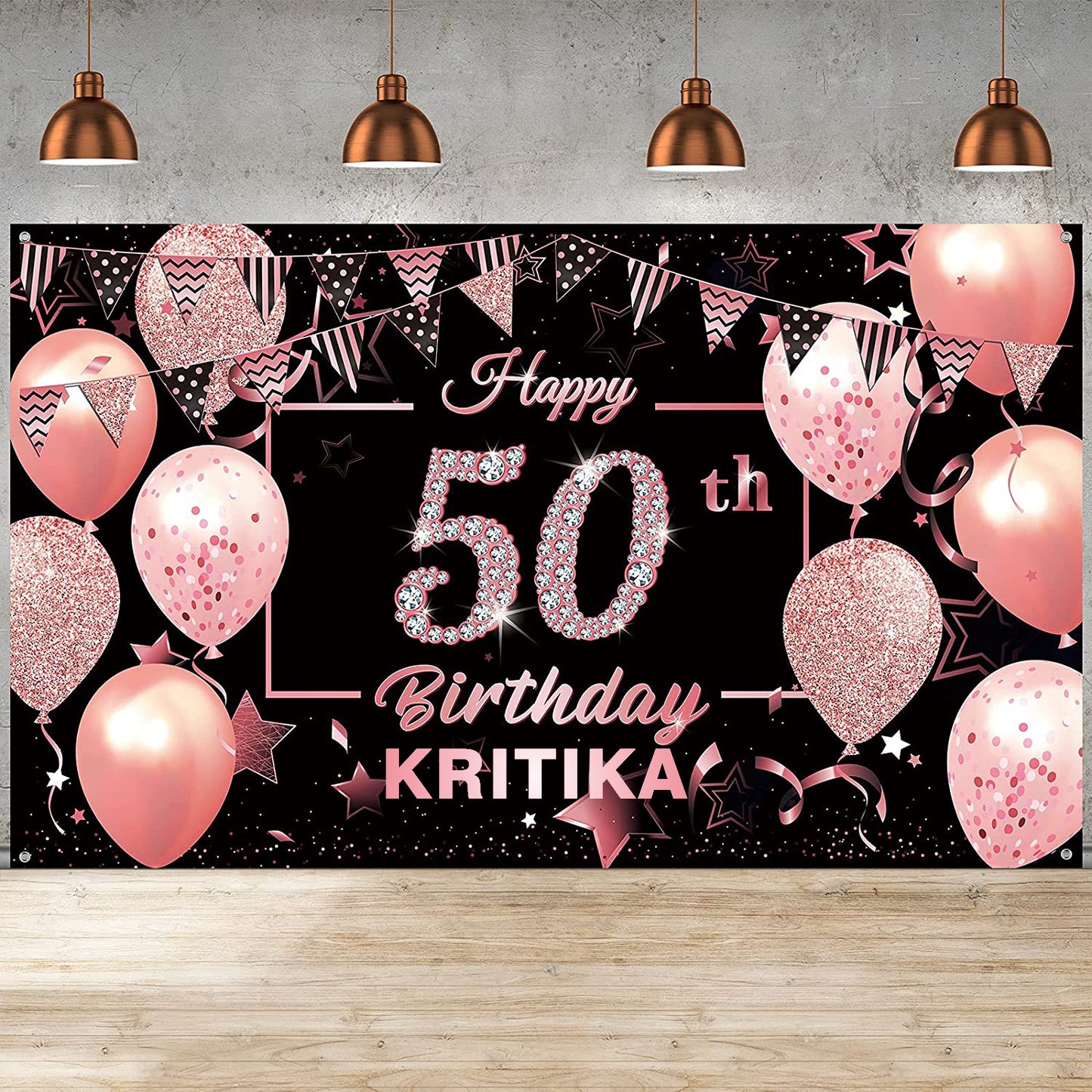 50th Birthday Party Backdrop