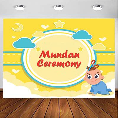 Mundan Ceremony / My First Haircut Boys Party Backdrop Banner