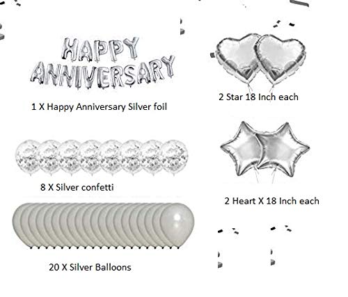 Anniversary Silver Combo Kit For Decorations