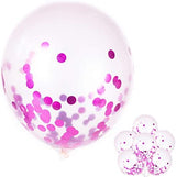Pink Confetti Transparent Balloons