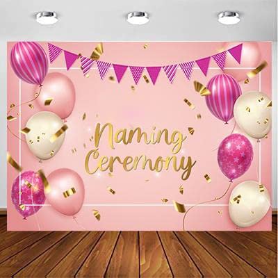 Naming Ceremony Girl Backdrop Banner Decoration