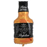 Aged To Perfection Whiskey Bottle Super Shape Mylar Foil Balloon