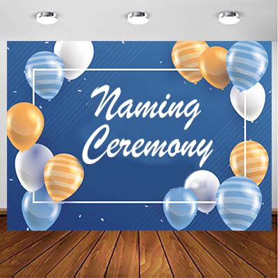 Naming Ceremony Boys Backdrop Banner Decoration