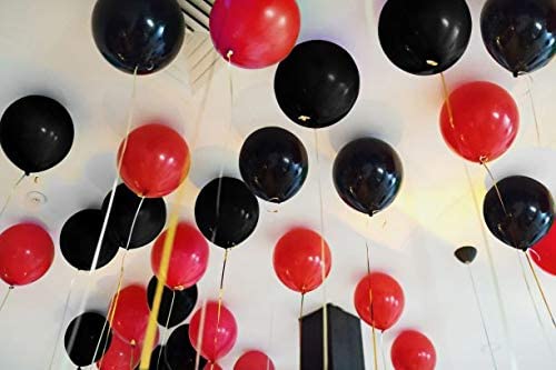 Red And Black Balloons 9 Inch Thick Latex Balloon