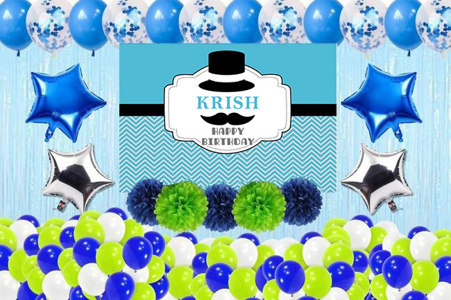 Little Man Theme Birthday Party Complete Party Set for Boys