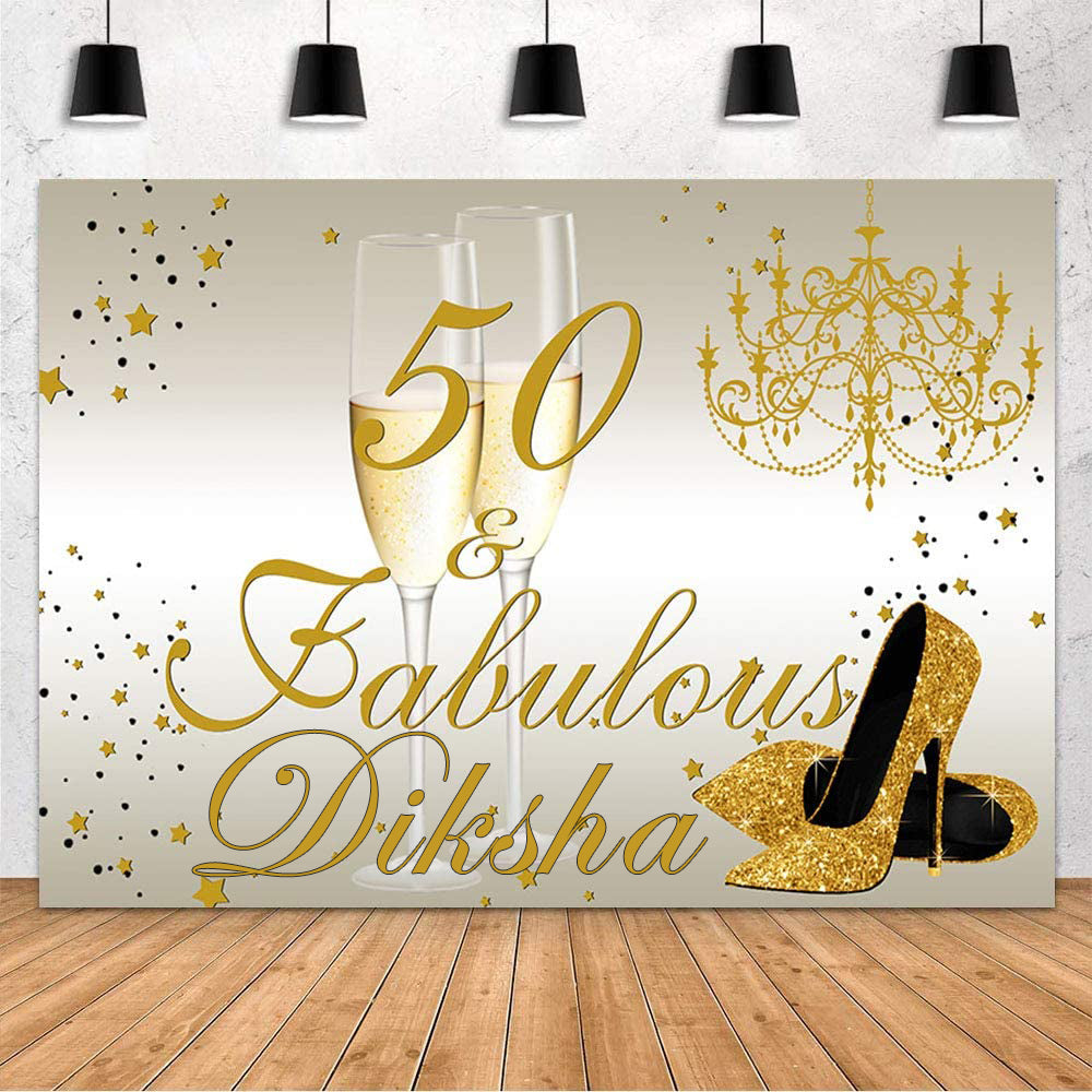 50th Birthday Party Backdrop
