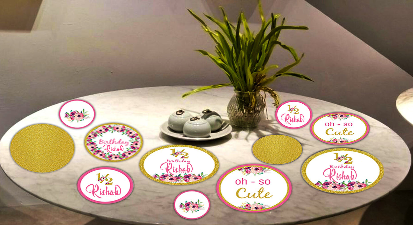 Half Birthday Party Table Confetti