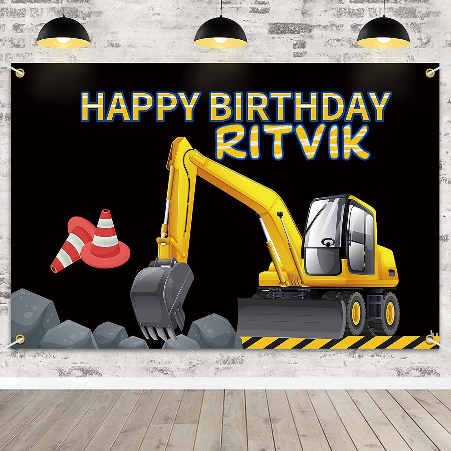 Construction Birthday Party Backdrop