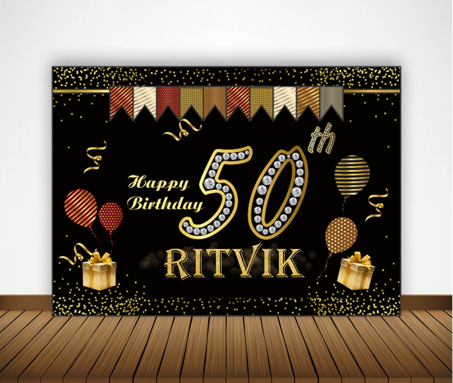 50th Birthday Party Backdrop